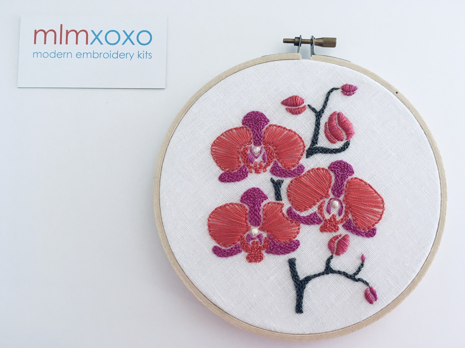 Orchid Trio Embroidery PDF Pattern by Mlmxoxo. Modern Etsy