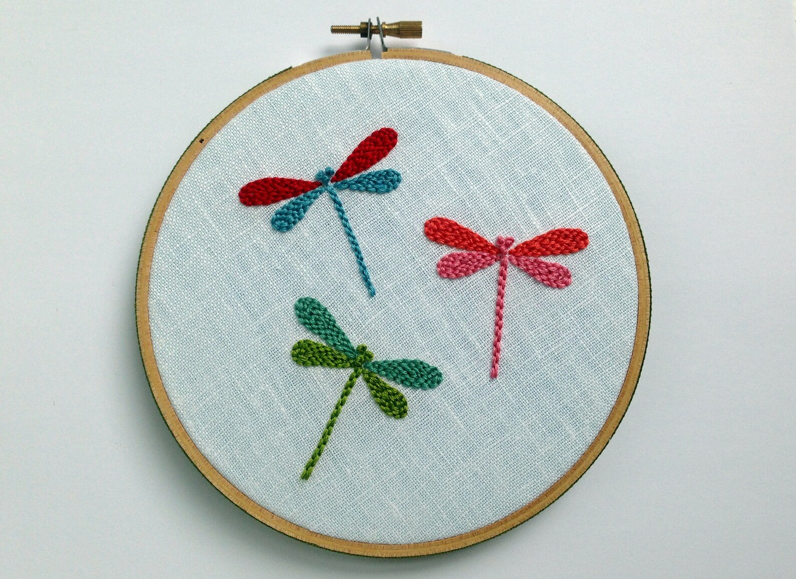 Dragonfly Embroidery KIT by Mlmxoxo. Modern Embroidery. Etsy