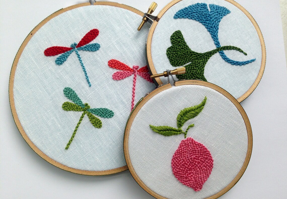 Dragonfly Embroidery KIT by Mlmxoxo. Modern Embroidery. Etsy