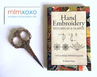 Embroidery Scissors & Embroidery Stitch Guide Booklet