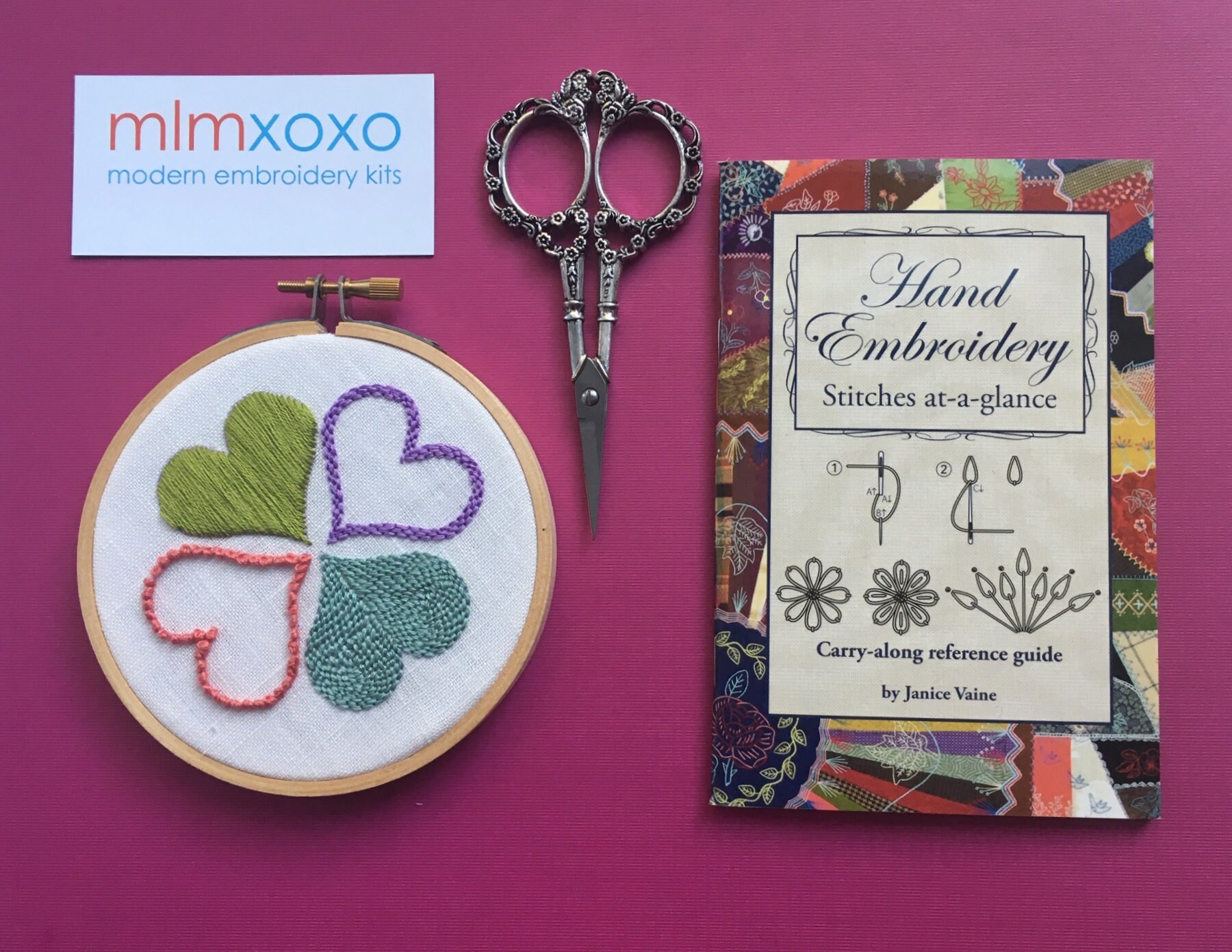 Learn to Embroider. Hand Embroidery Heart Sampler Kit. Etsy