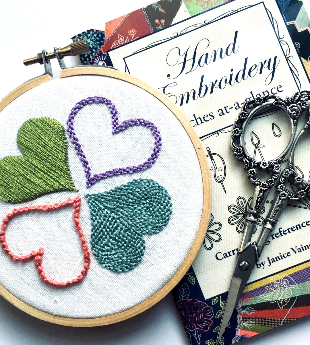 Learn to Embroider. Hand Embroidery Heart Sampler Kit. Etsy
