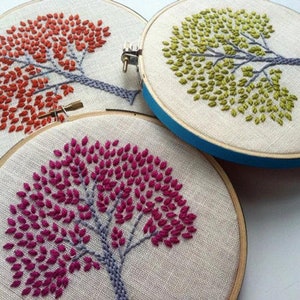 Tree embroidery PDF by mlmxoxo.  modern embroidery.  Tree of Life embroidery PDF.  diy tutorial.  beginner embroidery.  digital PDF
