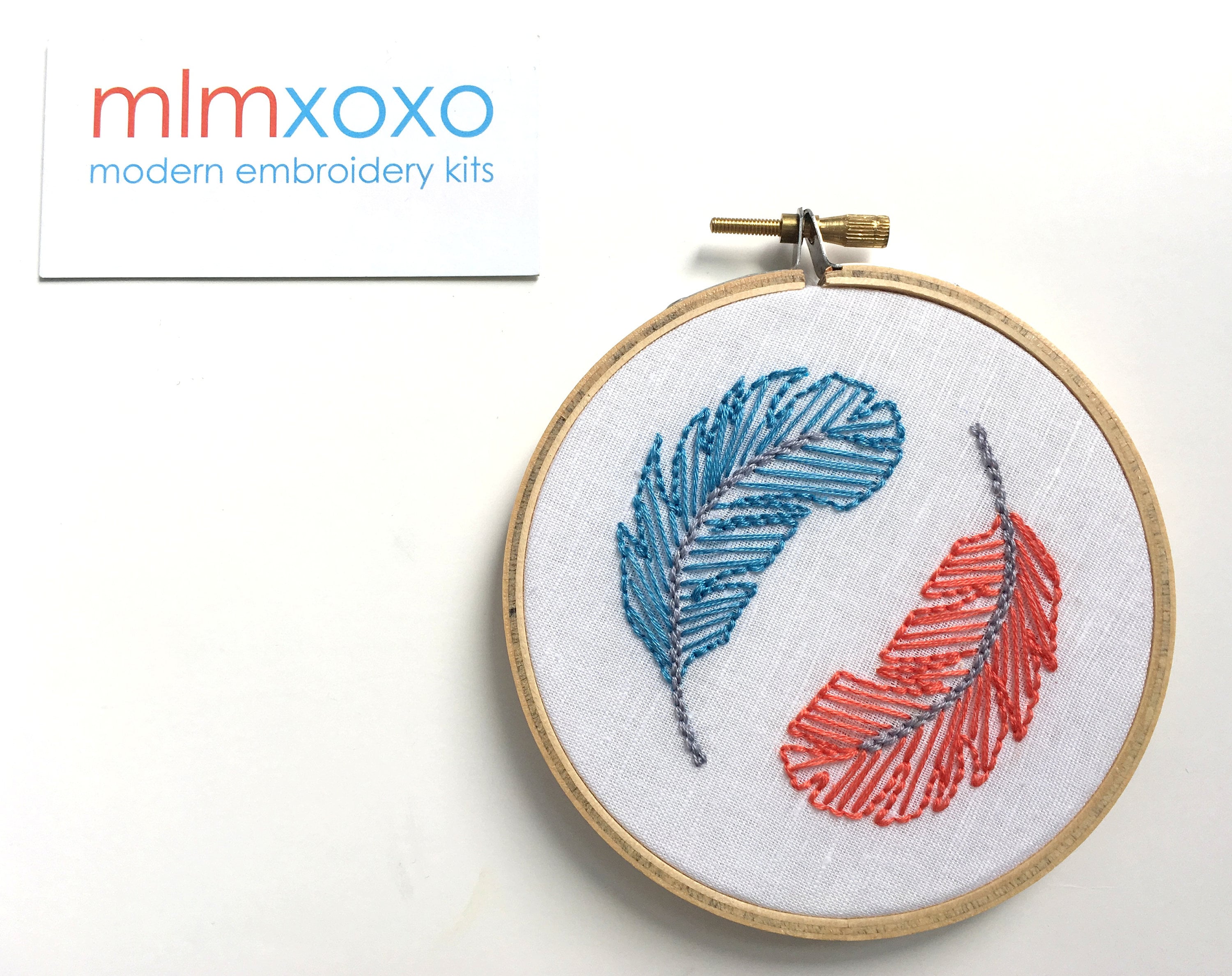 Feathers Embroidery PDF Pattern by Mlmxoxo. Modern Embroidery. Diy  Tutorial. Hand-embroidery Pattern. Nursery Decor. Digital PDF. 