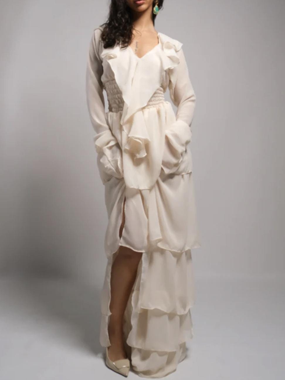 chinese dress ladies Katherine Maxi Dress — Cream & Rust Floral main image 0