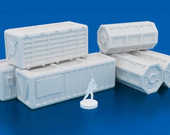 Sci-fi Colony Cargo Shipping Containers