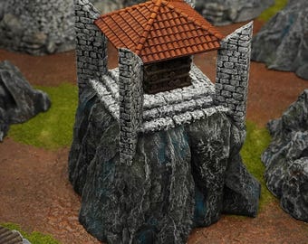 Beacon on Cliff - Castle of the Beacon - 3D Printed Wargaming Terrain (Conquest Creations)