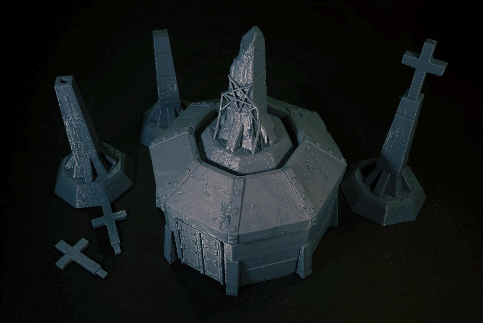 Pillbox - 3D Printed WARGAMING Terrain - Trench Crusade, Warhammer, 40k, RPG, SCIFI