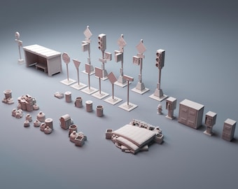 Urban Scatter Set 2 -  Wargaming Terrain, Corvus Games Terrain, MCP, Infinity