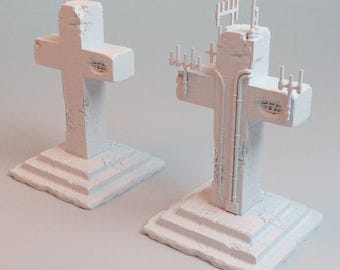 28mm Large Faithful Cross - 3D Printed WARGAMING Terrain - Trench Crusade, Warhammer, 40k, RPG, SCIFI, Corvus Games Terrain