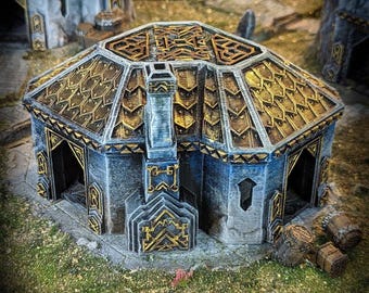 28mm Dwarven House - Kingdom of Durak Deep - 3D Printed Wargaming Terrain (Conquest Creations)
