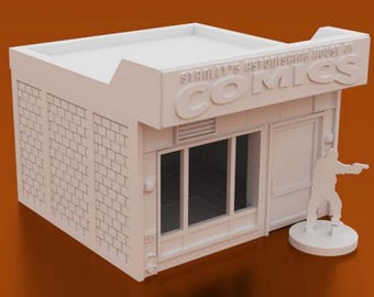 コミックブックストア - 3Dプリントウォーゲーミング地形、Corvus Games地形、MCP、モダン、アーバン