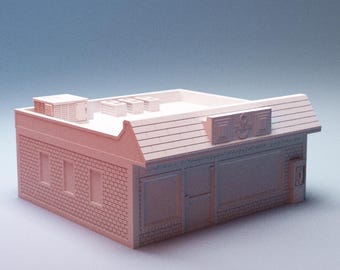 Urban Mini Mart Convenience Store - 3D Printed Wargaming Terrain, Corvus Games Terrain, MCP, Infinity