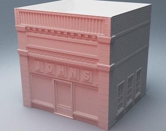 Johns Barbershop - 3Dプリントのウォーゲーミング地形、Corvus Gamesの地形、MCP、モダン、アーバン