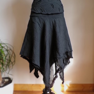 Asymmetrischer Feen Rock - Wald Pixie Rock - Goa Hippie Kleidung, Rave Outfit, Psy Trance Kleidung, alternative Kleidung, Feen Rock