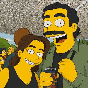 Custom Simpsons Style Portrait – Turn Your Photo Into Cartoon Art | Personalised Family, Couple, or Pet Gift – Digital Drawing