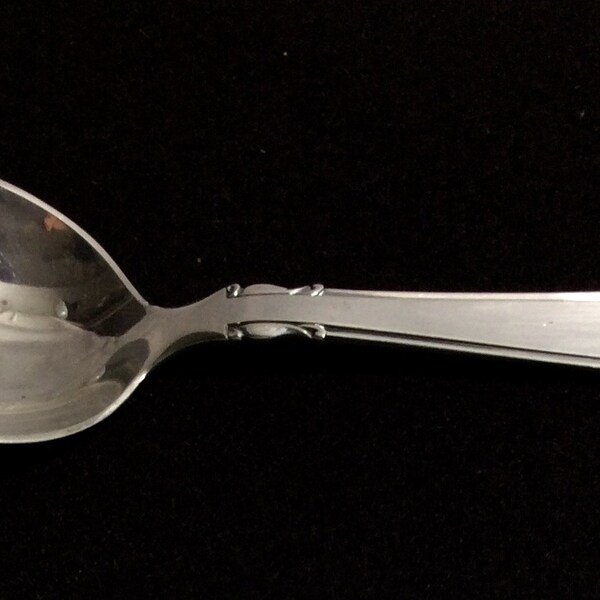 Sterling silver Danish soup spoon bouillon spoon by Carl M Cohr Fredericia Denmark Circa 1900 Pattern - Thread