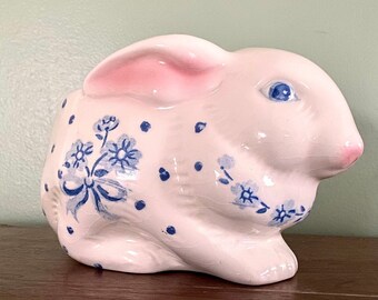 Vintage Ceramic Bunny Rabbit Planter Free Shipping