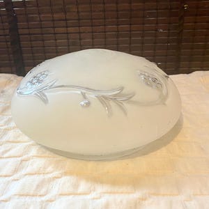 Vintage mattierte geprägte Glaskuppel Deckenersatz Globe Shade: Traubenmuster