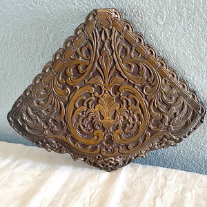 Antique French Bronze Furniture Salvage Fleur De Lis Unmarked Very Heavy SHIPS FREE