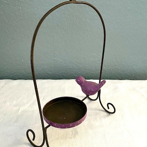 Vintage Metal Hanging Bird Plant Holder