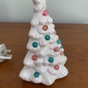 Vintage Ceramic Christmas Tree Night Light: Retro Holiday Decor