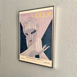 Vintage Framed Vogue Cover Early Paris Openings and Brides April 1927 Free Shipping