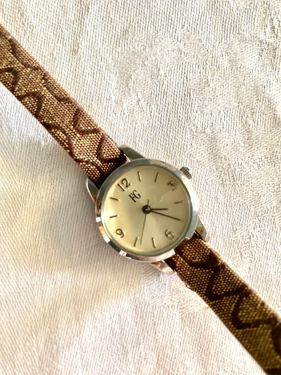Buy Vintage Ladies Quartz FH Watch Fabric Strap Online in India Etsy