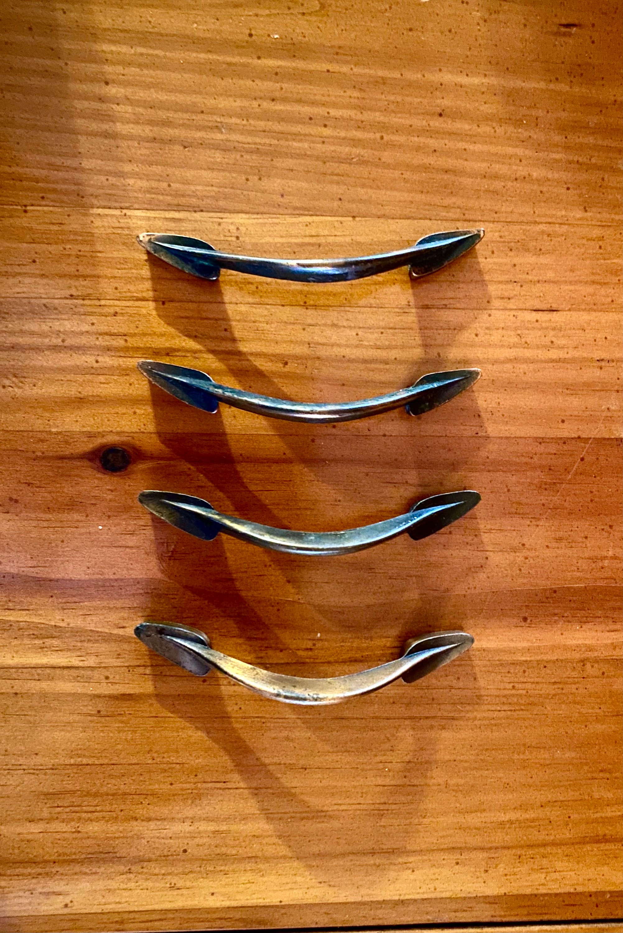 Chrome Drawer Pulls, 3 Pair, 6 pcs. Atomic Kitchen, Sellers