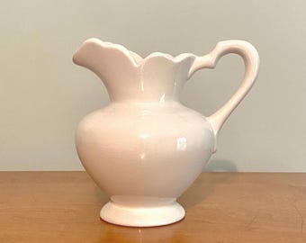 Vintage Glazed Ceramic Pitcher Vase - Signed Connie 1970