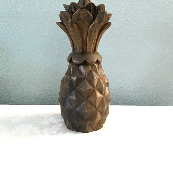 Vintage Wooden Hand Carved Finial  Architectural Salvage Style