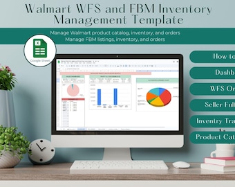Efficient Inventory Tracker for Walmart Sellers – Google Sheets | Monthly Profit & Loss Spreadsheet Templates