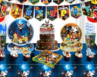 99 Nights In the Forest Cake Topper,99 Nights In The Forest Birthday Theme Party Decor,Kids Birthday Party Supplies,Game Theme,Cutlery Set