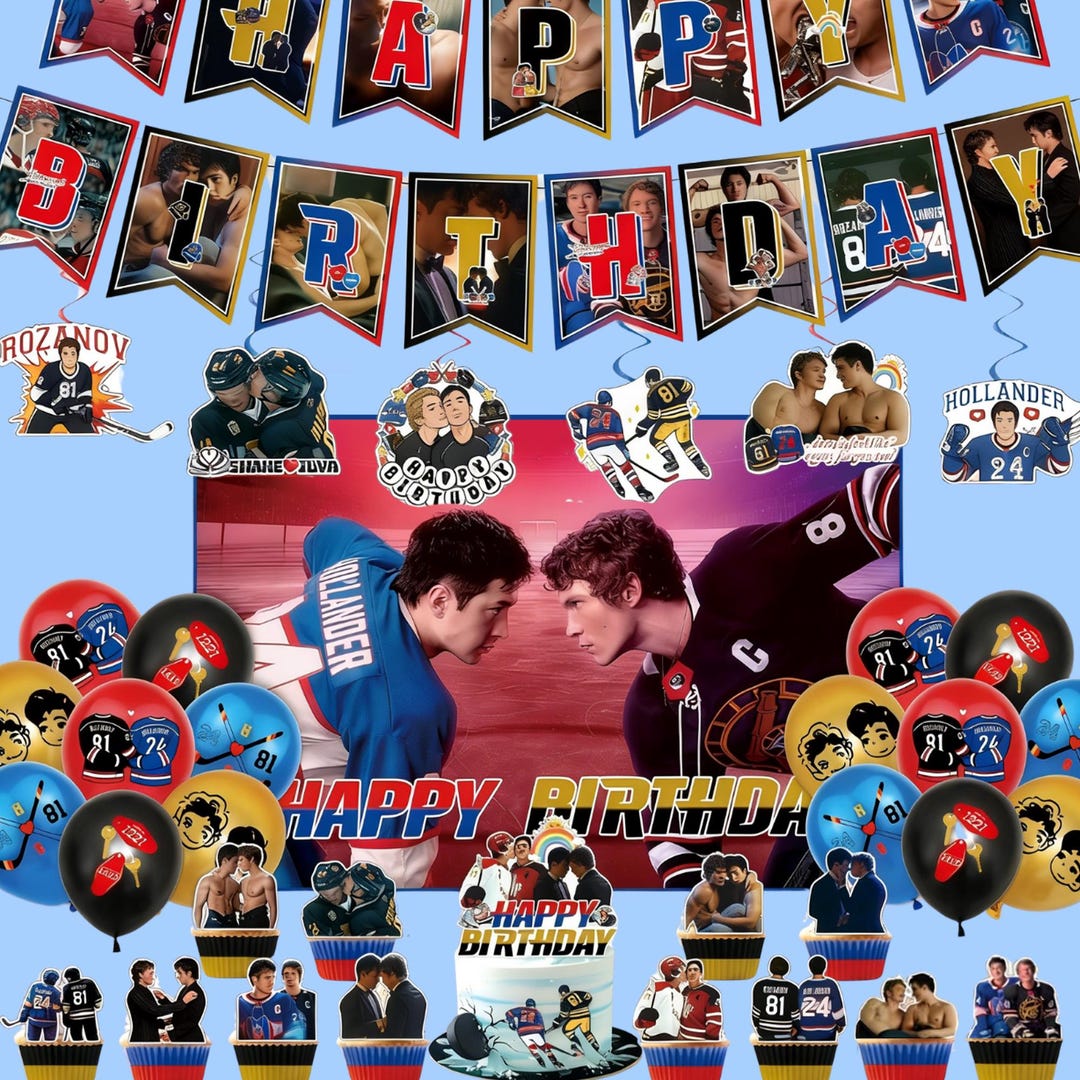 Heated Rivalry Fan Birthday Party Decor-balloon/background Cloth/cake ...