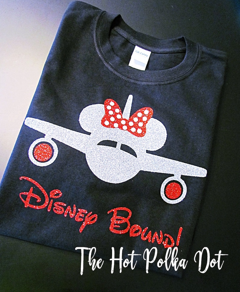 T Coton Famille Lié Shirt « » Arc Vacances Noir Minnie Dames Paillettes Chemises Sur Disney Avion Femmes Argentamp; Rouge Mouse 31JlcFKT