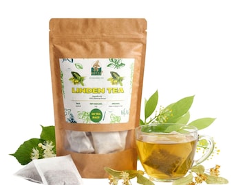 Linden Tea by KUKER® 20 theezakjes Premium Linden Flower Tea Tilla Flower Premium Tea 40g