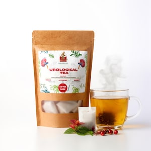 Urologischer Tee 20 Teebeutel Nieren- und Harnwegs-Reinigen mit Hibiskus Moosbeeren Birkenblätter Bärentrauben Brennessel-Schachtelhalm Nieren Tonic