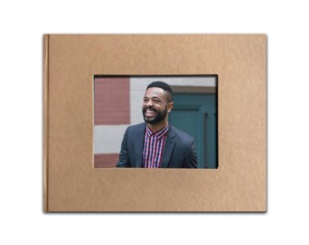 Custom Tan Funeral Guest Book: Personalized Memorial Sign In