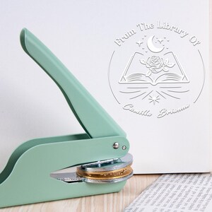 Personalized Book Embosser, Book Embosser Stamper, Custom Book Embosser, Library Embosser, Gift for Book Lovers, Gift for Her