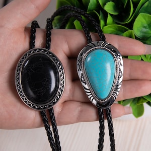 Gravata Bolo Cowboy Artesanal do Sudoeste com Pedras, Ideal para Casamentos