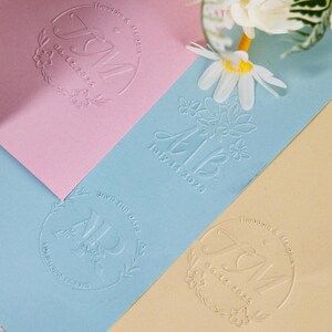 Timbro per matrimonio personalizzato, timbro per matrimonio, timbro per matrimonio con monogramma e custodia, timbro per matrimonio, regalo di matrimonio unico