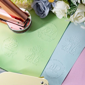 Grabador de bodas personalizado, grabador de bodas con monograma y estuche, sello de boda, regalo de boda único