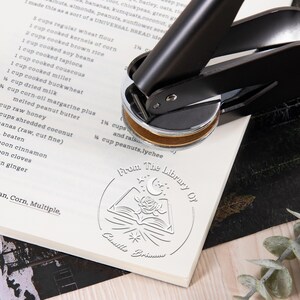 Personalized Book Embosser, Book Embosser Stamper,Book Lovers Embosser, Custom Book Embosser, Library Embosser, Gift for Book Lovers