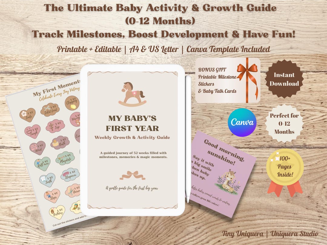 Baby Activity Guide | Weekly Baby Development Tracker | Printable ...