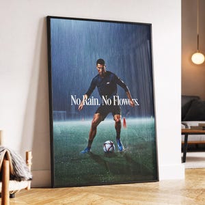 Poster di Cristiano Ronaldo, stampa artistica di calcio, poster sportivo motivazionale, decorazione da parete per palestra, camera da letto, regalo per atleti e tifosi.