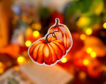 Autumn Pumpkin Sticker | Rustic Fall Decor, Journaling