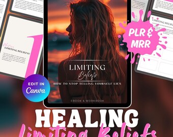 Healing eBook Workbook | Shadow Work | PLR MRR | Editable Canva Template