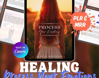 Emotional Healing Workbook | PLR MRR | Editable Canva Template