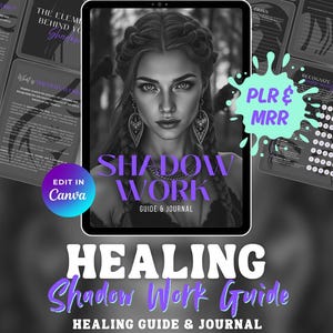 Shadow Work Guide & Journal | Emotional Healing, Trauma Awareness | PLR MRR | Editable Canva Template