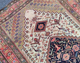 Antique Oriental Wool Rug 6x9 – Bohemian Large Area Rug